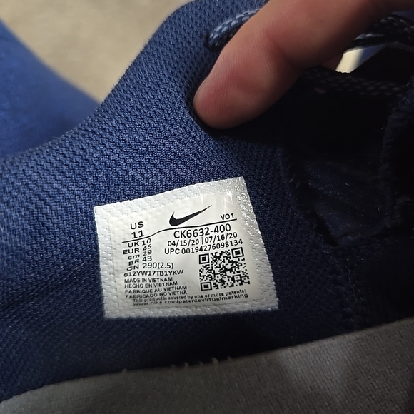 Nike Mamba Fury Men's Kobe Size 11 Navy/White Worn Once - Picture 5 of 9